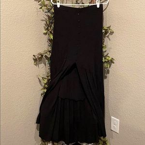 Hiatus Black Maxi Skirt (S)